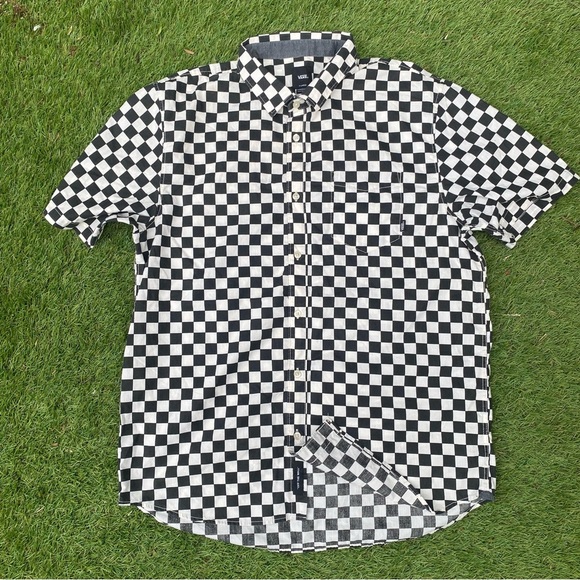 VANS CHECKERBOARD BUTTON UP XL #FML130042 - Picture 2 of 7